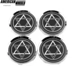 4pcs Saturn Vauxhall Opel Hexagonal Star 64mm 2 1/2in Wheel Center Caps #93358015 - 20214019(14006+13575CH)x4