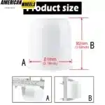 81mm 3.19 Trailer Center Caps Push Through Cover for 3.19” Bore 3.62" Tall - 20274304 - Image 7