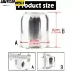 81mm 3.19 Trailer Center Caps Push Through Cover for 3.19” Bore 3.62" Tall - 20274304 - Image 6