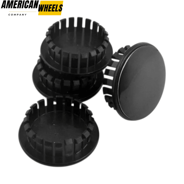 4pcs Pure Black 59mm 2 5/16in Hubcaps #9594156 #9593169 #9595157 Suitable For Many Different Types Of Vehicles - 20214303BK - Image 2