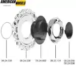 1pc BBS 151mm 5 15/16in Wheel Center Cap #09.24.038 Combination Chrome - 20277083B - Image 2