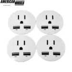 4pcs USB 57mm 2 7/32in Wheel Center Sticker Aluminum - 20214182