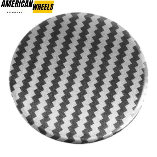 4pcs Black Grey Stripe 45mm 1 25/32in Wheel Center Sticker Aluminum - Image 4