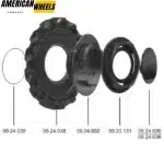 1pc BBS 151mm 5 15/16in Wheel Center Cap #09.24.038 Combination Black - 20277083D - Image 5