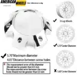 1pc 145mm/5.71in Wheel Center Caps for KMC XD Series 796 797 798 6 Lug Wheel Cover - 20280021CH - Image 4