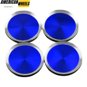 Volkswagen 66mm Blue Wheel Center Caps
