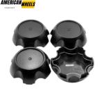 4pcs 133mm 5 7/32in Wheel Center Caps Matte Black C-1008-4 Hub Caps - 20274128MB - Image 2