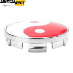 61mm (2.40in) Audi Subaru Snap-on Wheel Center Caps Yin & Yang Emblem - Image 7