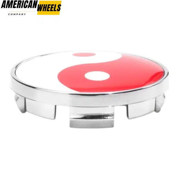 61mm (2.40in) Audi Subaru Snap-on Wheel Center Caps Yin & Yang Emblem - Image 7