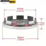 63mm(2.48in) Wheel Center Caps for Dodge Subaru OZ Racing Weds Kranze Bazreia #28821SA030 #28821VA010 - 20274170 - Image 7