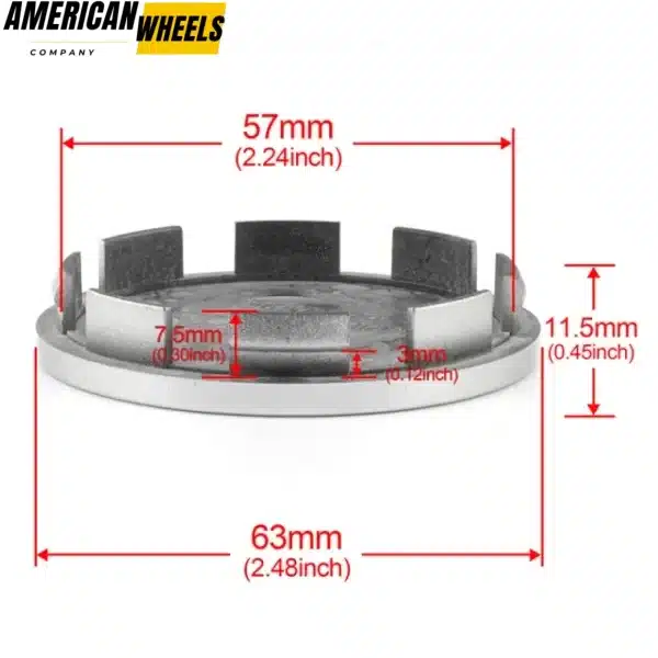 63mm(2.48in) Wheel Center Caps for Dodge Subaru OZ Racing Weds Kranze Bazreia #28821SA030 #28821VA010 - 20274170 - Image 7
