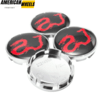 Gragon Emblem Snap-On Subaru Audi Wheel Center Caps For Rims 61mm (2.40in) - Image 5