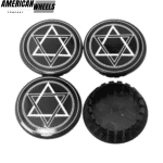4pcs Dodge brothers 59mm 2 5/16in Hubcaps #9594156 #9593169 #9595157 Compatible With Most Models - 20214304(14298BK+14006)x4 - Image 4
