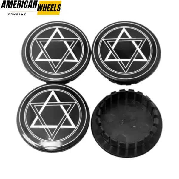 4pcs Dodge brothers 59mm 2 5/16in Hubcaps #9594156 #9593169 #9595157 Compatible With Most Models - 20214304(14298BK+14006)x4 - Image 4