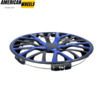 1pc Rambo 360mm 14 5/32in Tyre Rim Hub Cap Cover Blue Black - 20274116BB - Image 3