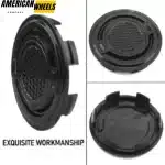 65mm/2.56" Hubcaps for Ford 2003 Volkswagen Jetta Center Caps Avus Rim - 20274174BKx4 - Image 3