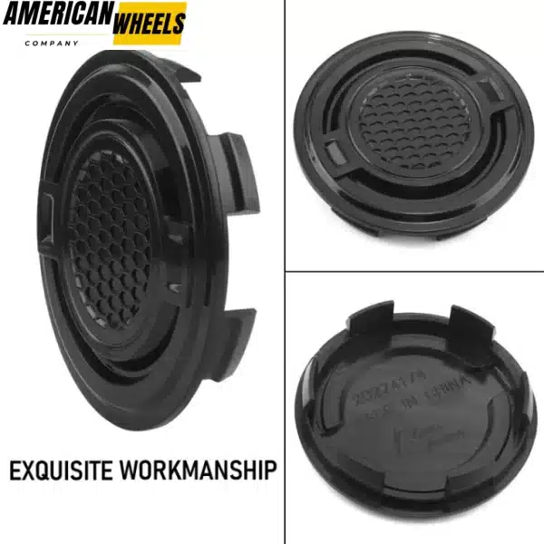 65mm/2.56" Hubcaps for Ford 2003 Volkswagen Jetta Center Caps Avus Rim - 20274174BKx4 - Image 3