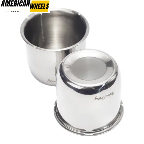 83mm 3.27in Push Through Center Cap Stainless Steel Bright Chrome With RhinoTuning - Image 5