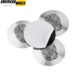 4pcs 56mm 2 3/16in Fingerprint Wheel Center Sticker Aluminum - 20214418 - Image 2