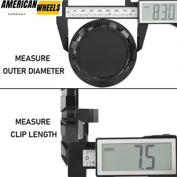 83mm(3.27in) for 2007 Chevy Avalanche Wheel Center Caps GMC Cadillac Silverado - 20214666BK - Image 3