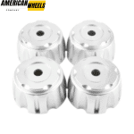 RhinoTuning 4Pcs 111mm 4 11/32in Silver Wheel Center Caps Replacement - 20214678SV