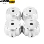 RhinoTuning 4Pcs 111mm 4 11/32in Silver Wheel Center Caps Replacement - 20214678SV