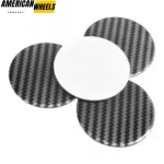 4pcs Black Grey Stripe 45mm 1 25/32in Wheel Center Sticker Aluminum - Image 2