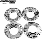 4pcs BBS 163mm 6 13/32in Hub Cover Ring #09.24.187 Black Chrome - 20214672