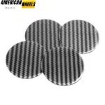 4pcs Black Grey Stripe 45mm 1 25/32in Wheel Center Sticker Aluminum - Image 3