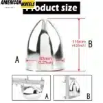 83mm(3.27in) Push Through Center Cap for 3.27" Center Bore 4.53" Tall Truck/Trailer Wheel Rims Center Hub Caps - 20274233 - Image 5