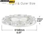 168mm 6 5/8in Wheel Center Caps for BBS Hub Caps RS AVID.1 #09.24.004 #09.24.028 - 20214608SVP - Image 5