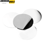 4pcs 44mm 1 23/32in Solid Silver Reflective Wheel Center Sticker Aluminum - Image 3
