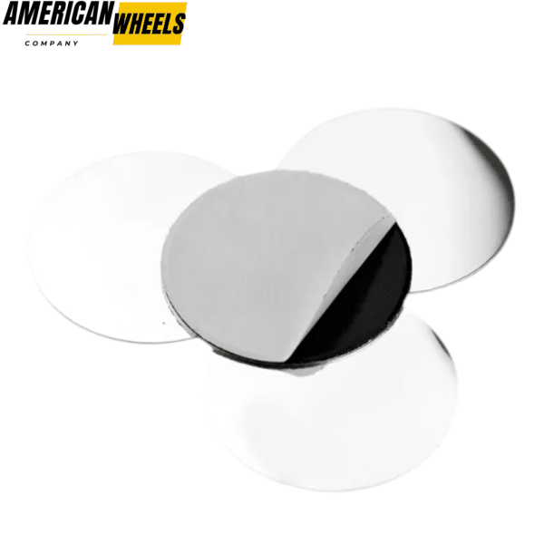 4pcs 44mm 1 23/32in Solid Silver Reflective Wheel Center Sticker Aluminum - Image 3
