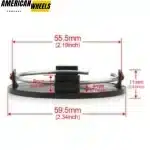 4pcs 60mm(2.34in) Wheel Center Cap for Tuning Car Universal Wheel Covers  - 20280012BK - Image 5