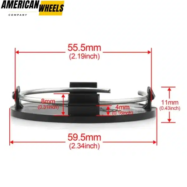 4pcs 60mm(2.34in) Wheel Center Cap for Tuning Car Universal Wheel Covers  - 20280012BK - Image 5