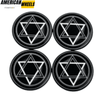4pcs Dodge 56mm 2 3/16in Center Cap Sticker Aluminum - 20214006