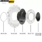 1pc BBS 151mm 5 15/16in Wheel Center Cap #09.24.038 Combination Silver - 20277083A - Image 5