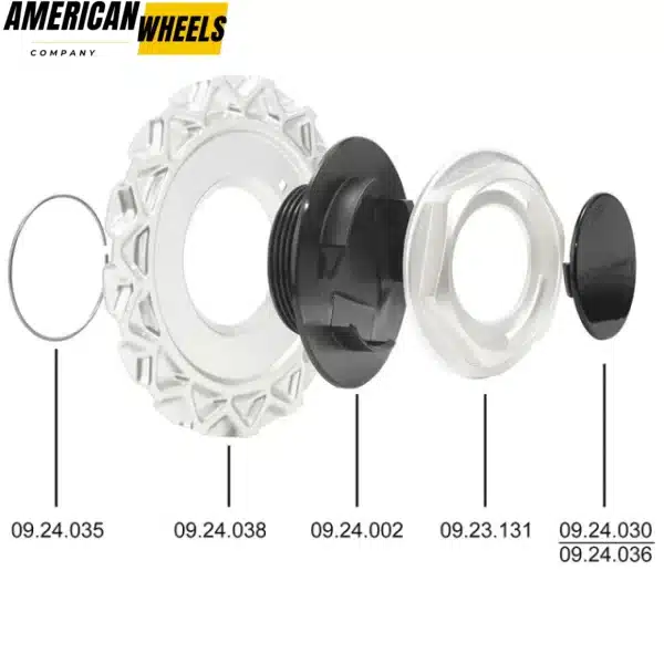 1pc BBS 151mm 5 15/16in Wheel Center Cap #09.24.038 Combination Silver - 20277083A - Image 5