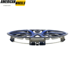 1pc Rambo 360mm 14 5/32in Tyre Rim Hub Cap Cover Blue Black - 20274116BB - Image 4