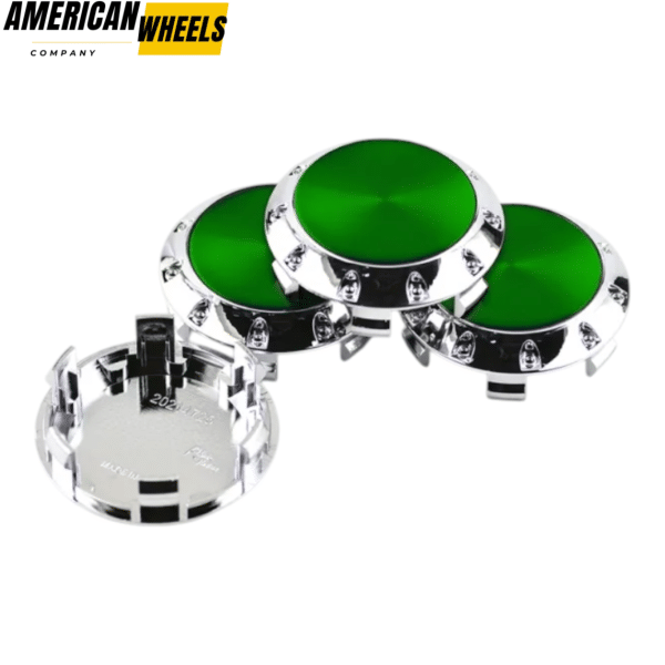 4pcs Benz OZ 75mm 2 15/16in Wheel Center Caps Green Laber Silver Base - 20214948CHG[4618GR+4725CH]x4 - Image 6