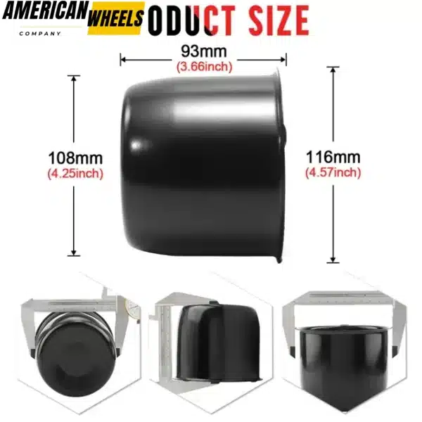 4.25 Push Through Center Caps for 4.25" Trucks Trailers Rims Bore 3.66" Height - 20274169 - Image 5