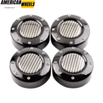 4pcs Mayhem Wheels 102mm 4in Center Caps #81232090F Carbon Fiber Texture - 14365
