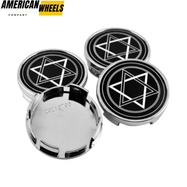 4pcs DODGE Brohers Star Of David 63mm 2 15/32in Wheel Center Caps #52110398AA Silver Base - 20214011SV[14006+13796SV]x4 - Image 3