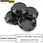 65.5mm / 2.58in HubCaps for Ford F150 XXR Rays Enkei Center Caps 4pcs - 20214727BK - Image 3
