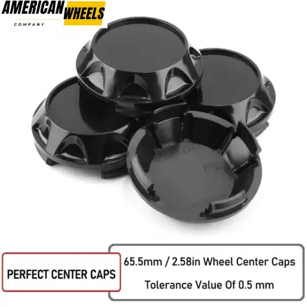 65.5mm / 2.58in HubCaps for Ford F150 XXR Rays Enkei Center Caps 4pcs - 20214727BK - Image 3