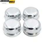 4pcs Metal 57mm 2 7/32in Wheel Center Caps Chrome