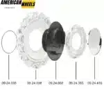 1pc BBS 151mm 5 15/16in Wheel Center Cap #09.24.002 Combination Silver - 20277084A - Image 5