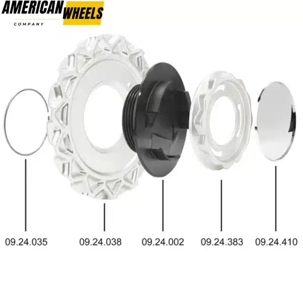 1pc BBS 151mm 5 15/16in Wheel Center Cap #09.24.002 Combination Silver - 20277084A - Image 5
