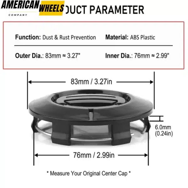 83mm 3.27" Wheel Center Caps for Cadillac Chevrolet GMC #9595891 #9596403 - 20274175 - Image 4