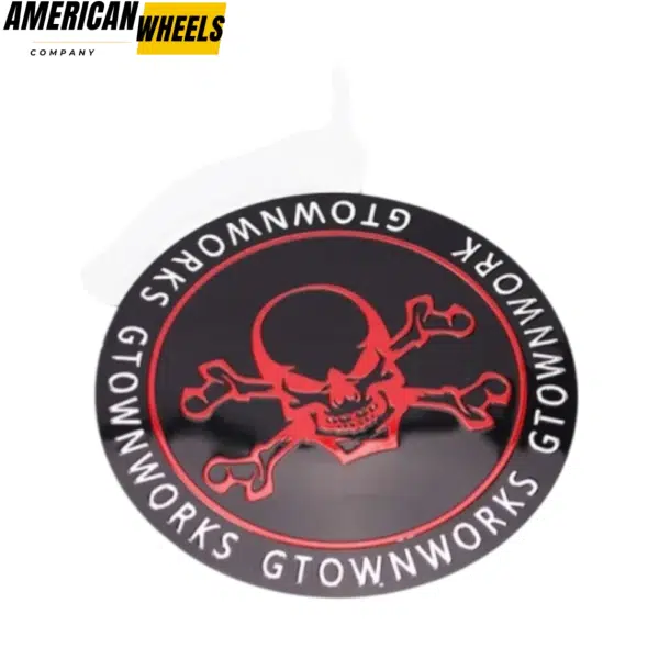4pcs Skull 68mm 2 21/32in Center Cap Sticker Aluminum - 20220958X4 - Image 2